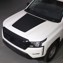 Black Front Exterior Hood Trim Sticker Decal For Nissan Frontier 2022-2025 US