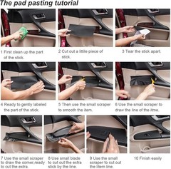Durable Matte Black Vinyl Wrap for Car Interior & Exterior – 10ft x 1ft