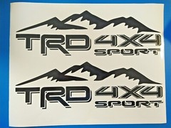 2x TRD 4X4 Sport Bedside Vinyl Decal Sticker for Toyota Tacoma Tundra