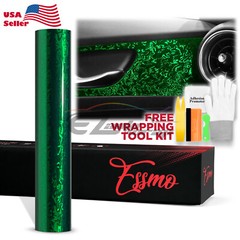 PET Damascus Steel Forged Gloss Beast Green Car Vinyl Wrap Decal Sticker Film