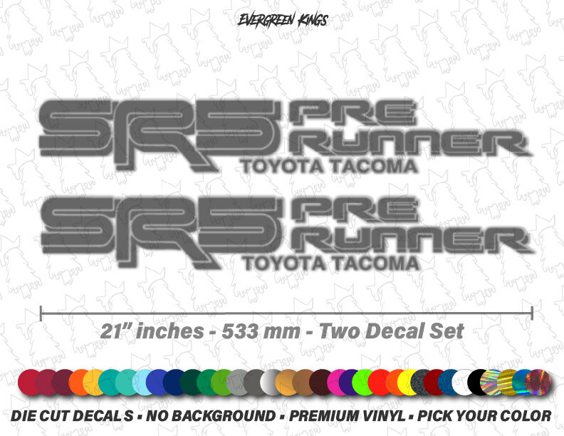 SR5 PreRunner Custom TRD Style for Toyota TACOMA TUNDRA 4WD Bed Decals Sticker