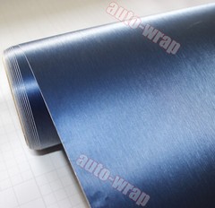 Flexible Blue Matte Car Metal Brushed Texture Aluminum Vinyl Wrap PVC Sticker US