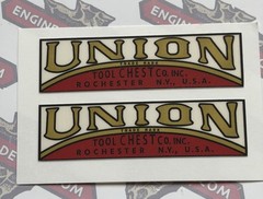 Union Tool Chest Co. 2 1/4” Drawer Labels Tool Decals Set 2