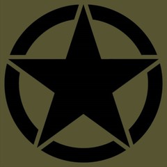 ARMY STAR MILITARY AUTOMOTIVE PREMIUM VINYL DECAL STICKER 6 INCH MATTE BLACK