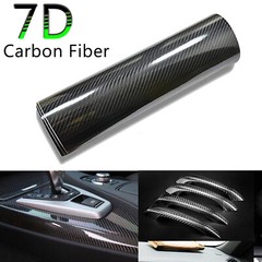 【7D Gloss】 Ultra Shining Carbon Fibre Vinyl Wrap Film Sticker 5D Upgraded 1X