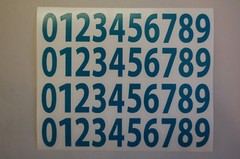 0-9 Numbers Vinyl Sticker Decals SET OF 40 Pick Color & Size 1/2″ – 12 ” (V446)