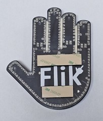 FLIK Me Baby LED Hand Sign Remote Control Interactive Amber Light Car Decal