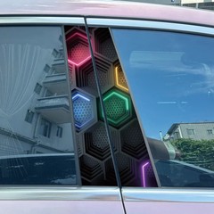 2X Graffiti Daisy Flowers Auto B Pillar Waterproof Cover Car Doors Pillar Decals