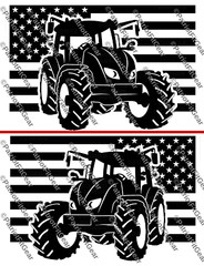 American Farmer,Heart Of Our Nation,Dairy Farm,Farming,Tractor,Flag,Vinyl Decal