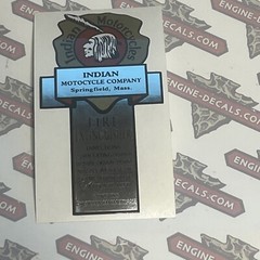 Presto Fire Extinguisher decal Indian Motorcycles Vinyl Reproduction 1