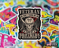 ARMY VETERAN PROUD CAR STICKER DECAL CUSTOM LAMINATED VINYL LAPTOP FREE GIFT