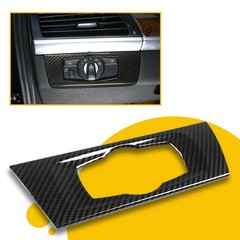Real Carbon Fiber Headlight Switch Frame Cover Trim for BMW 3 Series E90 J