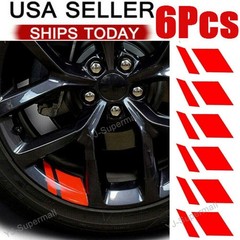 6pcs Reflective Sticker Car Wheel Rim Vinyl Decal Sticker Stripes For 16″-21″