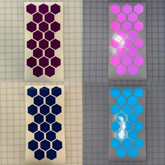 20 Reflective 1.75″ x 1.52″ ELG Hexagons (10 Different Colors) Sticker Decal