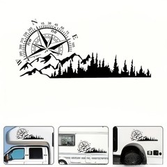 Car Mountain Compass Sticker Vinyl Decal for Pickup Truck & SUV Styling Sticker