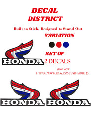 Wing Decal fits Honda Logo gas Tank fuel Sticker Decal water resistant Red blue