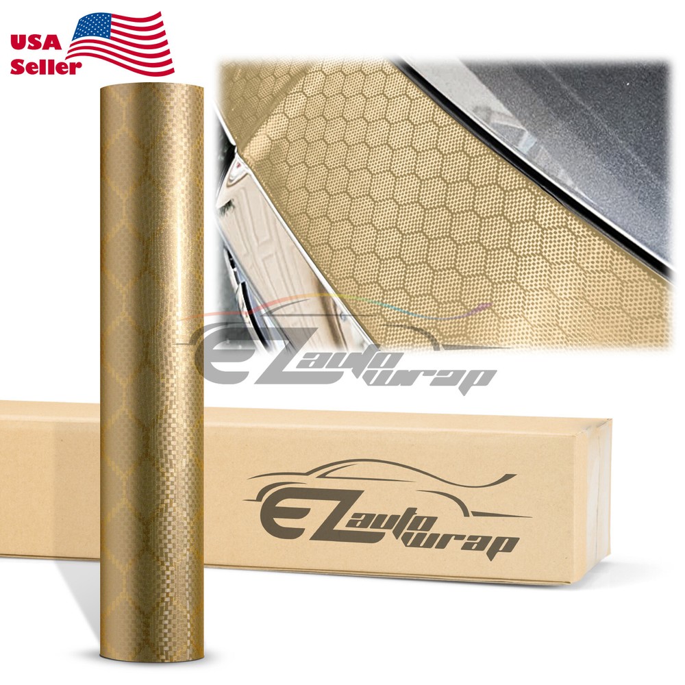 Honeycomb Carbon Fiber Satin Hex Car Vehicle Auto Sticker Decal Vinyl Wrap Sheet