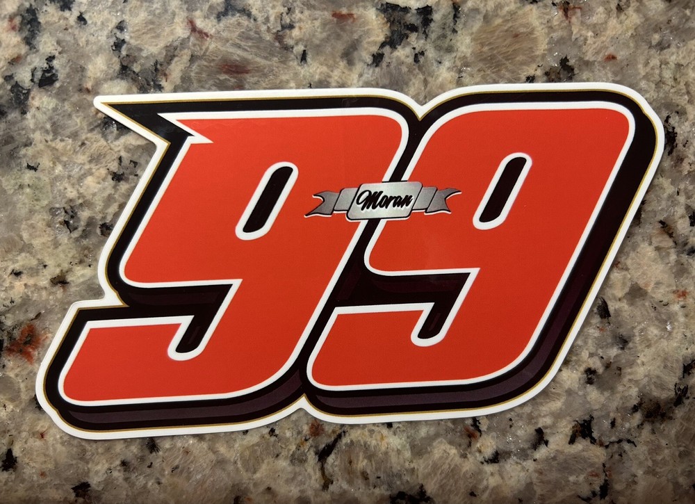 Devin Moran 99 Decal, Glossy- Approximately 6” X 3 1/4”- Free Shipping