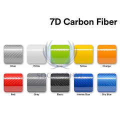 7D Carbon Fiber Black High Gloss Auto Vinyl Wrap Sticker Sheet Film Decal DIY 6D