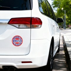 Round Stickers Sunproof Personalized Self-adhesive for Luggage Car windows