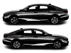 Rocker Panel Livery Self Healing Vinyl Side Graphics #004 fits All 4 Door Cars