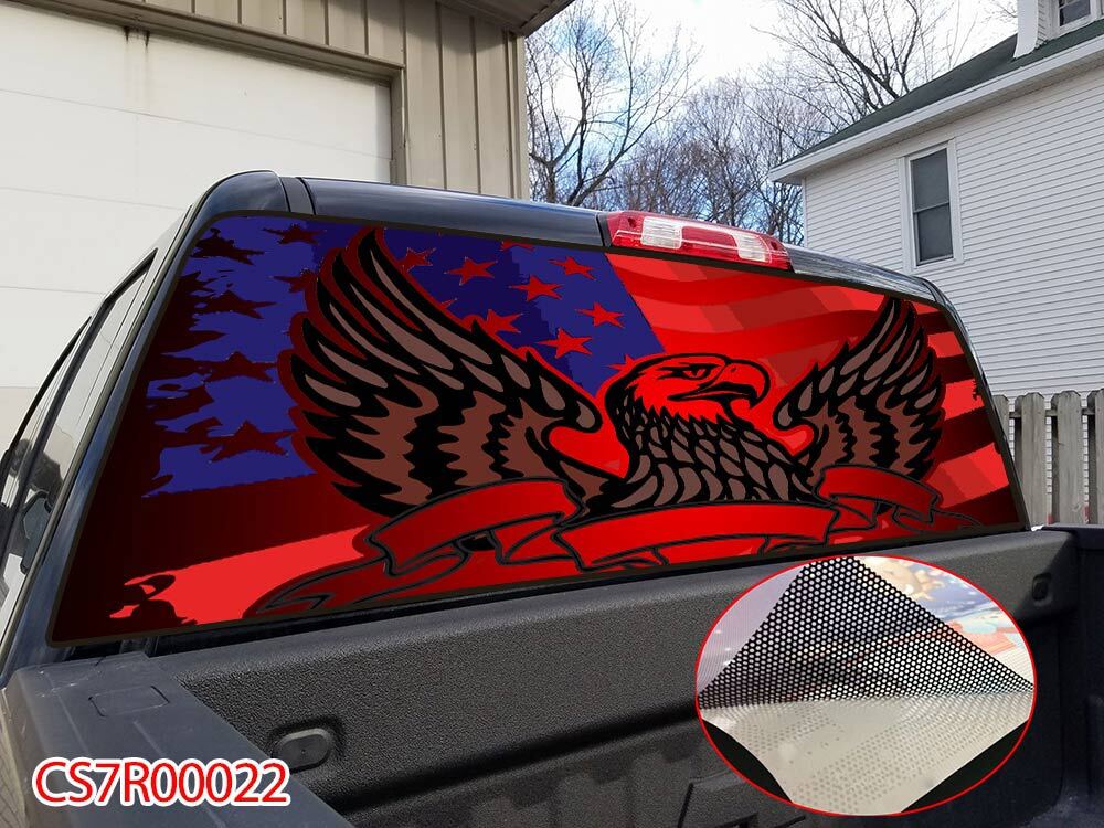 American Eagle Pick Up Truck SUV Rear Back Window Graphics Decal Wrap Tint #22