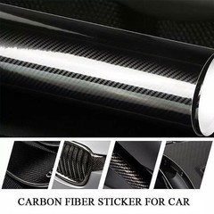 5D Carbon Fiber Black High Gloss Glossy Auto Vinyl Wrap Sticker Decal Sheet Film