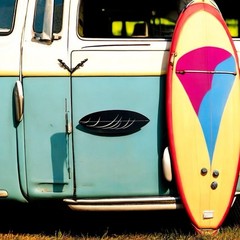 Surfboard Vinyl Decal for Vehicle Windows Laptops Any Smooth Surface design #8