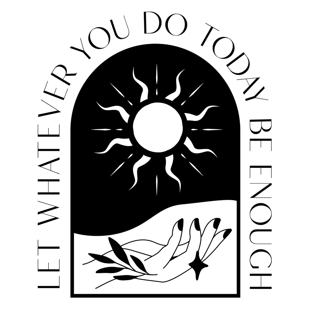 Boho Sticker 2″ Quote You Are Enough Celestial Hippie Positivity Hope Power