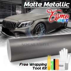 ESSMO PET Matte Metallic Selenite Gray Car Vehicle Vinyl Wrap Decal Sticker