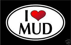 5.75″ I LOVE MUD vinyl decal sticker.. funny 4X4