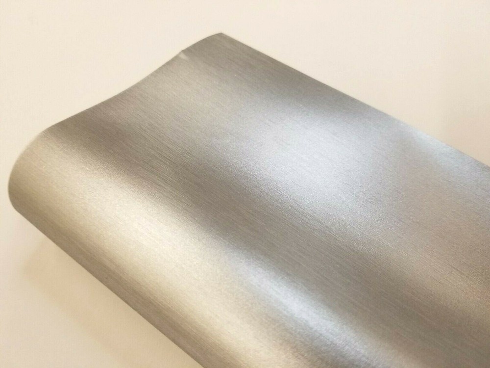 Brushed Light Silver Aluminum 72″ x 60″ Vinyl Car Wrap Film Sticker Decal Sheet