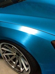 VVivid Xpo Metallic Blue Brushed Steel Vinyl Wrap Film | V164