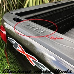 HD Chrome Tone Bed Rail Letter Inserts 2020-2024 Chevy Silverado HD 2500 3500