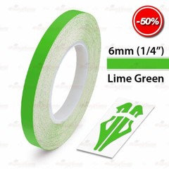 LIME GREEN 6mm 1/4″ Roll Pin Stripe PinStriping Trim Line Tape Vinyl Car STICKER