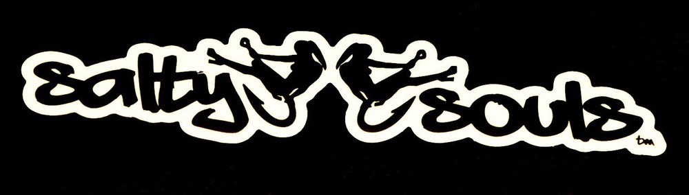 Salty Souls Fishing Hooks & Strippers Sticker Decal Salt Sea Beach Surfing Life