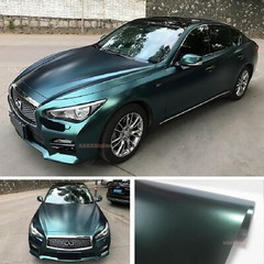 Flexible Pearl Metal Car Wrap Sticker Glitter Satin Chrome Vinyl Film S Green US
