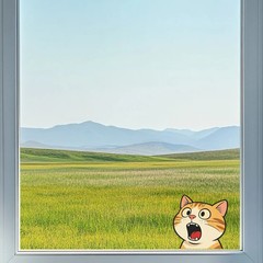 Surprised Animal Stickers Vinyl Waterproof Personalized for Window Laptop Wall