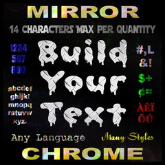 Build Your Text Sticker – Custom Text Chrome Decal