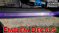 Dodge Challenger Door Sill Plate Decal 15 16 2017 2018 2019 2020 2021 2022 2023