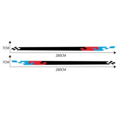Racing Lattices Graphics Car SUV Side Door Body Skirt Sticker Vinyl Stripe Decal