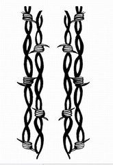 HOOD STRIPE #33 BARB WIRE SET VINYL GRAPHIC DECAL VEHICLE CAR TRUCK VAN SUV
