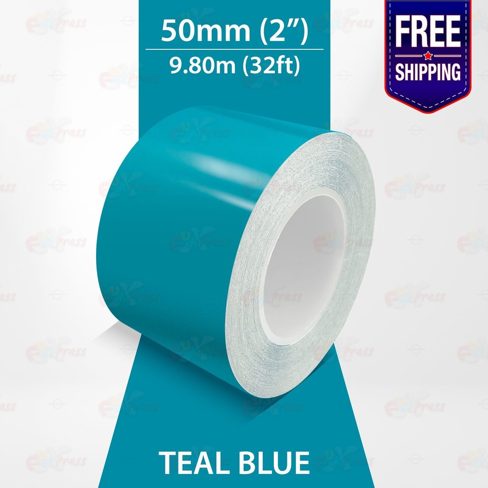 TEAL BLUE 2″ PIN STRIPE Car Model Motorcycle Decal TAPE Vinyl Sticker 50mm