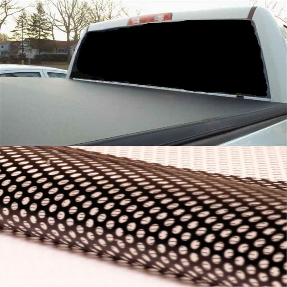 Universal Truck Pickup Rear Window Sticker Decal Black Perforated Look Sunscreen