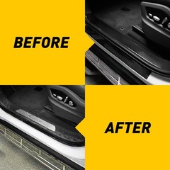 2x Nano Sticker Fiber Protector Sill Scuff Cover Anti Scratch Strip Car Door New