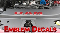 Ram 1500 5.7L V8 DT RAD SHROUD Decal Overlay Decal 2019 2020 2021 2022 2023 2024