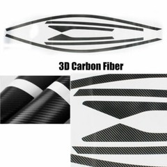 6x Chrome Delete Blackout Window Trims For Honda Civic Sedan 16-20- Carbon Fiber