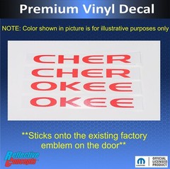 CHEROKEE Emblem Overlay Decals for 2014-2023 Jeep Cherokee
