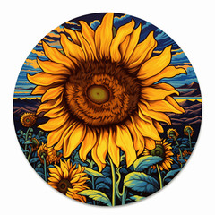 Sunflower Sticker Decal Car Truck Window Bumper Vinyl Decal Floral Flowers