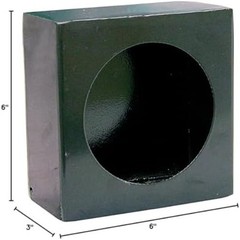 Single Round Light Box, Black Powder-Coated Steel, Designed for 4-Inch Round …